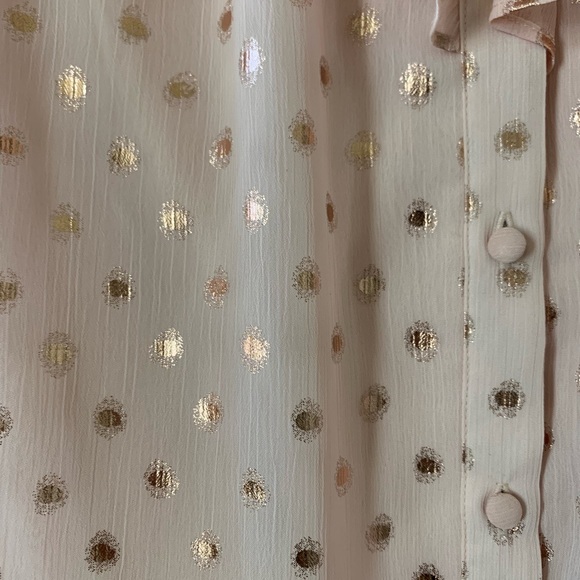 Lauren Conrad metallic dot blouse - Picture 2 of 3
